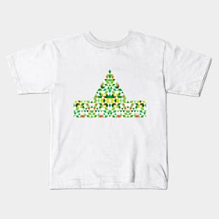 Abstract Geometric Christmas Tree Kids T-Shirt